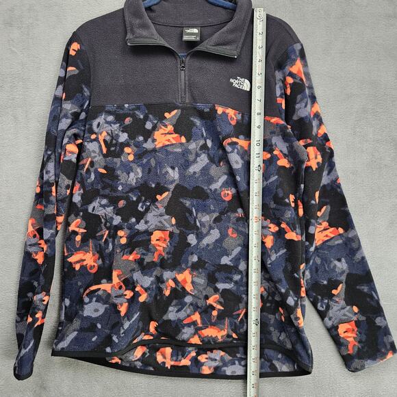 The North Face Floral Print Fleece Quarter Zip Pullover Women’s Large Outdoor - Picture 3 of 9